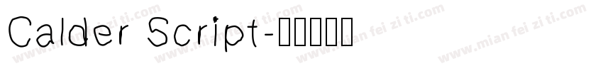 Calder Script字体转换